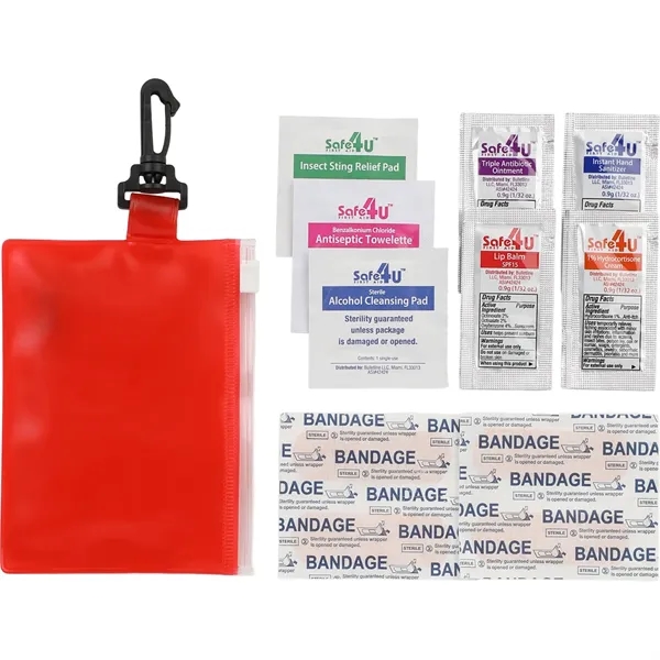 12 piece first aid kit in a zippered PVC pouch with... from ASI 66887 PCNA / Bullet