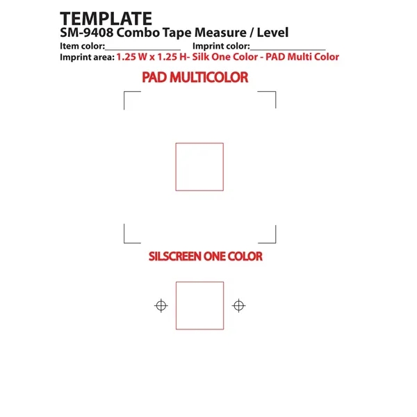 10 foot, retractable tape measure with built-in level and yellow sticky... from ASI 66887 PCNA / Bullet