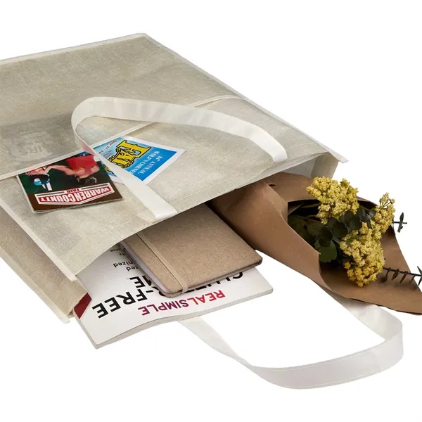 3" x 14.8" x 16.5" recycled non-woven tote bag.... from ASI 66887 PCNA / Bullet