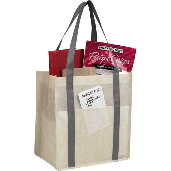 8.5" x 12.7" x 12.2" recycled, non-woven grocery tote.... from ASI 66887 PCNA / Bullet