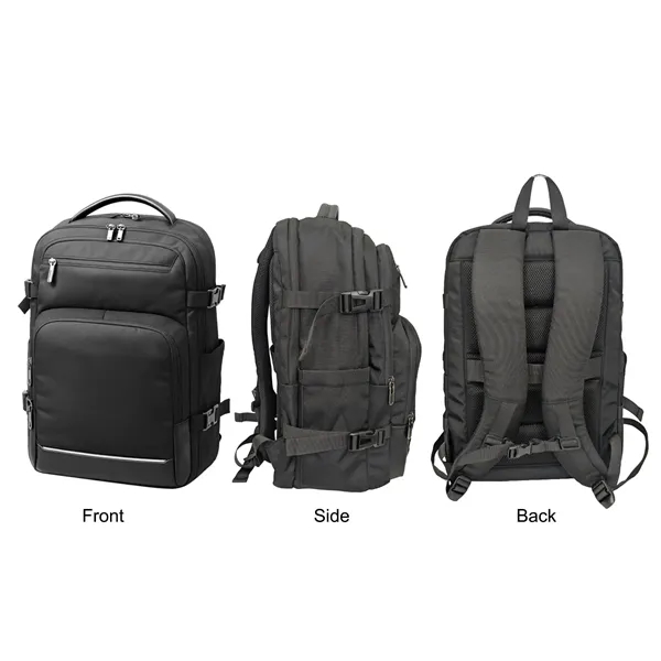 Main compartment with two-way zippered closure, Middle zippered compartment with organizer,Two... from ASI 41511 Brainchild USA Inc / BrainChild Gift Club