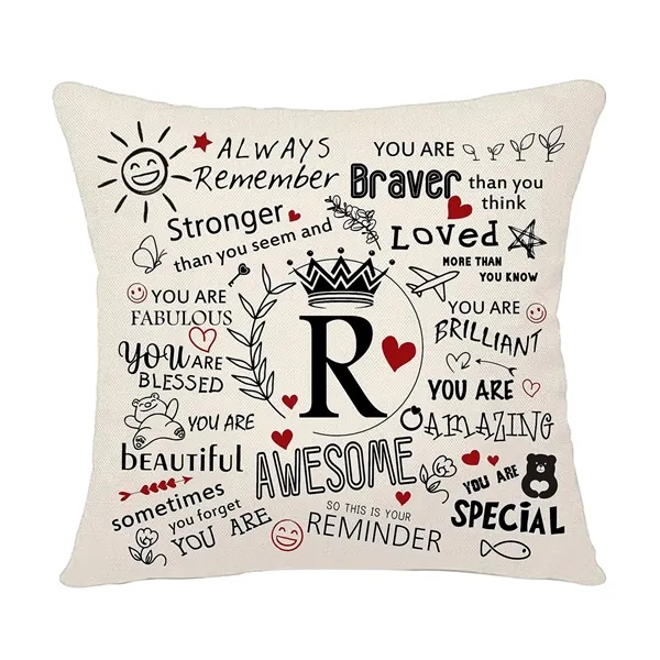 Linen throw pillow cover plus full color digital print on 1... from ASI 37218 Athena Promo (tm)