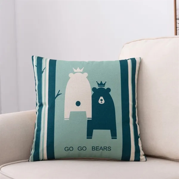 Cotton linen throw pillow cover plus full color digital print on... from ASI 37218 Athena Promo (tm)