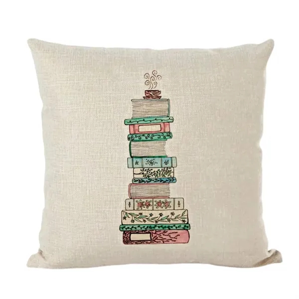 Linen digital print throw pillow cover plus full color digital print... from ASI 37218 Athena Promo (tm)