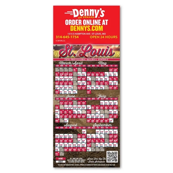 3 1/2" x 8 1/2" baseball themed schedule magnet with four... from ASI 68507 The Magnet Group / Magnet LLC™