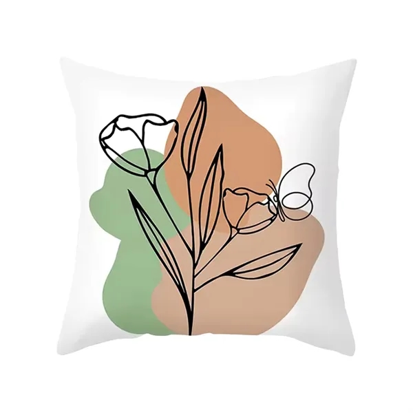 Short plush throw pillow cover plus full color digital print on... from ASI 37218 Athena Promo (tm)