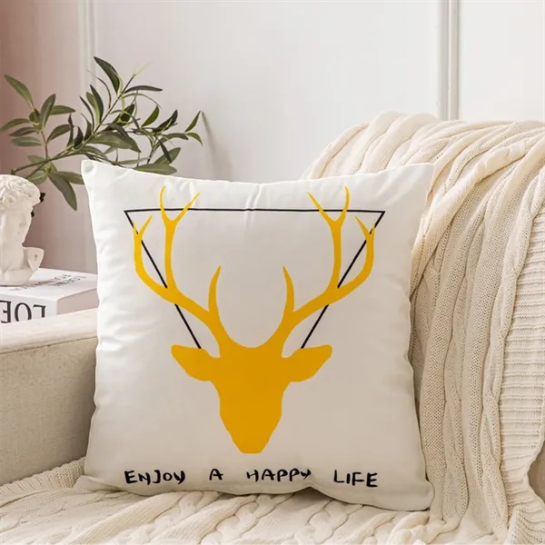 Short plush throw pillow cover plus full color digital print on... from ASI 37218 Athena Promo (tm)