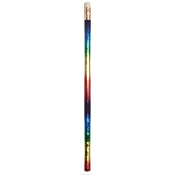 Prismatic foil wrapped designed #2 round lead pencil.  Perfect for... from ASI 52840 Evans Manufacturing / Jo-Bee