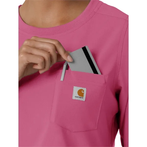 Carhartt Scrubs - Women's One-Pocket Crew Neck Long Sleev...... from ASI 86018 Scrub Authority