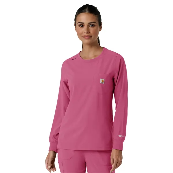 Carhartt Scrubs - Women's One-Pocket Crew Neck Long Sleev...... from ASI 86018 Scrub Authority