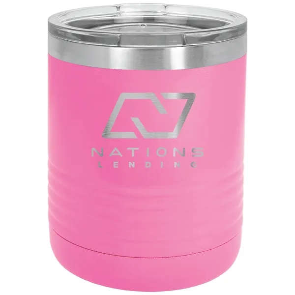 Polar Camel 10 ounce insulated stainless steel travel tumbler with clear... from ASI 74601 Calico