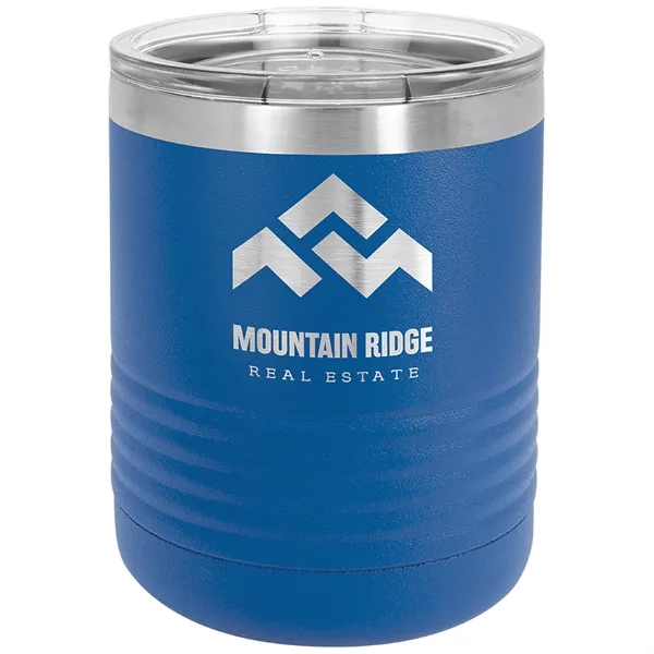 Polar Camel 10 ounce insulated stainless steel travel tumbler with clear... from ASI 74601 Calico