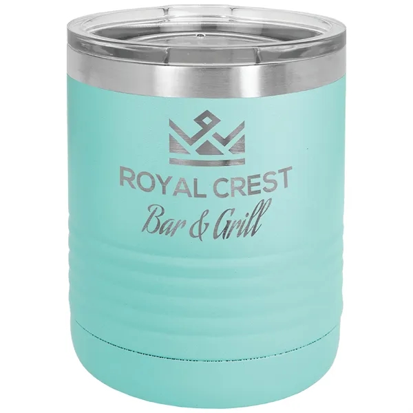 Polar Camel 10 ounce insulated stainless steel travel tumbler with clear... from ASI 74601 Calico