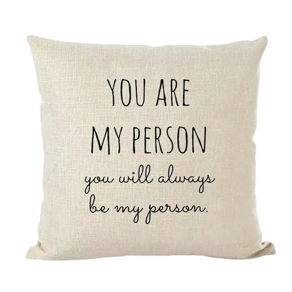 Linen throw pillow cover plus full color digital print on 1... from ASI 37218 Athena Promo (tm)