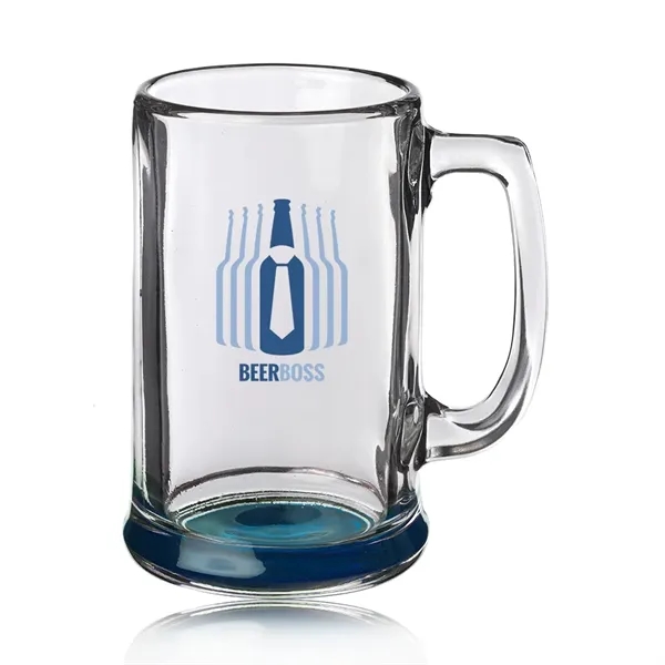 15 oz. clear glass ridged beer mug with thick handle and... from ASI 39552 BEL Promo