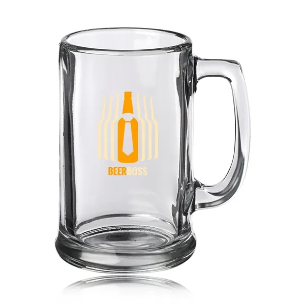 15 oz. clear glass ridged beer mug with thick handle and... from ASI 39552 BEL Promo