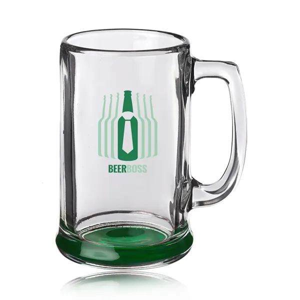 15 oz. clear glass ridged beer mug with thick handle and... from ASI 39552 BEL Promo