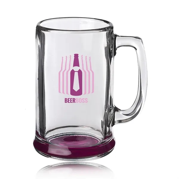 15 oz. clear glass ridged beer mug with thick handle and... from ASI 39552 BEL Promo