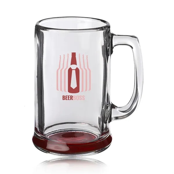 15 oz. clear glass ridged beer mug with thick handle and... from ASI 39552 BEL Promo