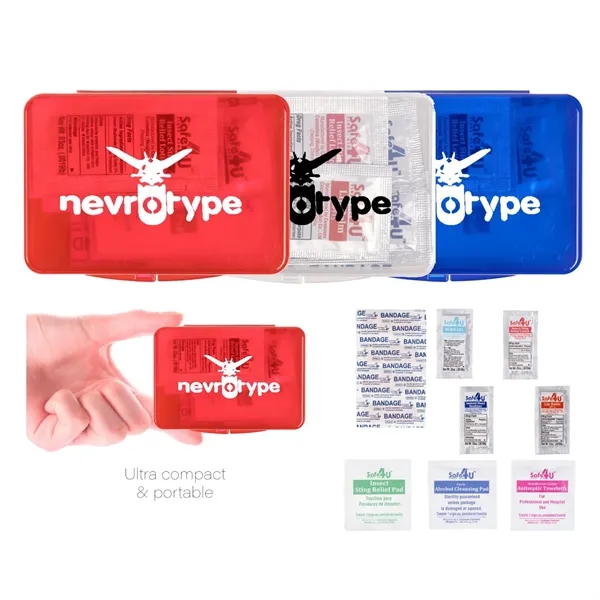 First aid kit with 12 essential medical supplies.... from ASI 57956 Graphco line