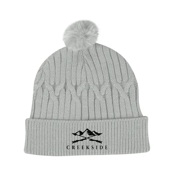 Beanie made from recycled materials with a waffle-knit design.... from ASI 57956 Graphco line