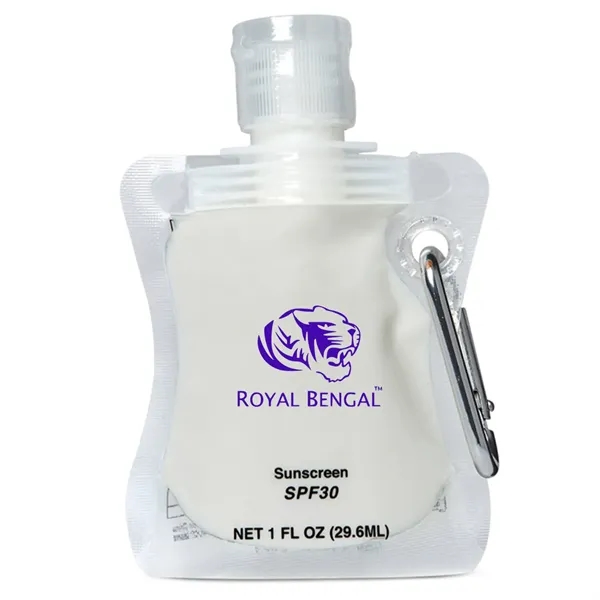 Sunscreen in a 1oz collapsible bottle.... from ASI 57956 Graphco line