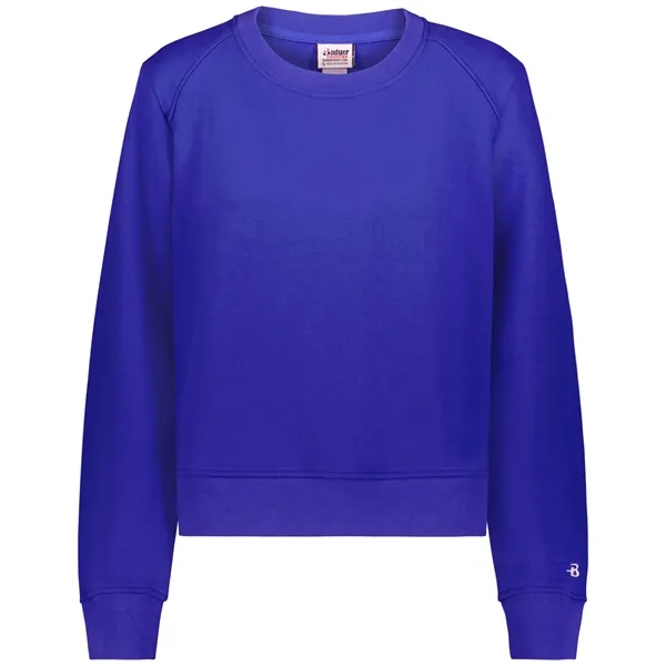 The Ladies' Athletic Fleece Crop Crew is crafted from a 9.5-ounce... from ASI 37461 Augusta Sportswear