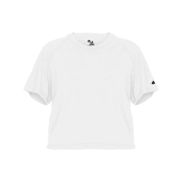 The Ladies' Tri-Blend Crop Tee is made from a performance fabric... from ASI 37461 Augusta Sportswear