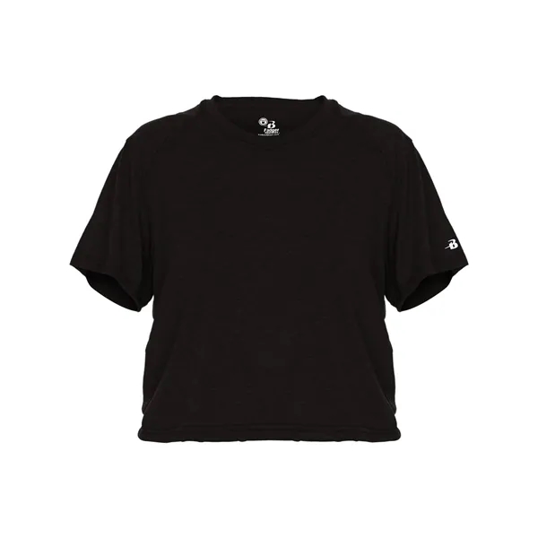 The Ladies' Tri-Blend Crop Tee is made from a performance fabric... from ASI 37461 Augusta Sportswear