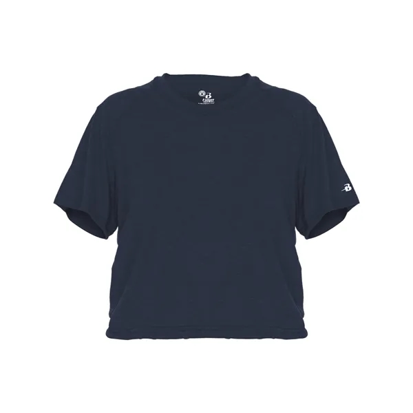 The Ladies' Tri-Blend Crop Tee is made from a performance fabric... from ASI 37461 Augusta Sportswear