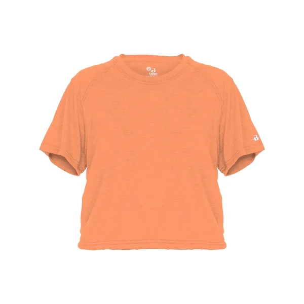 The Ladies' Tri-Blend Crop Tee is made from a performance fabric... from ASI 37461 Augusta Sportswear