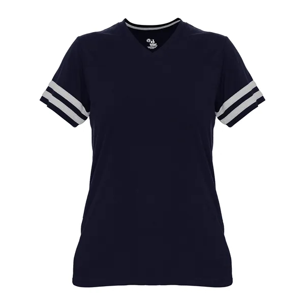 The Ladies' Tri-Blend Fan Tee is made from a performance fabric... from ASI 37461 Augusta Sportswear