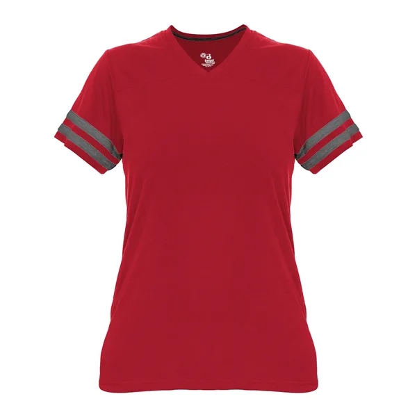 The Ladies' Tri-Blend Fan Tee is made from a performance fabric... from ASI 37461 Augusta Sportswear