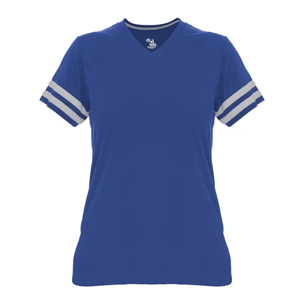 The Ladies' Tri-Blend Fan Tee is made from a performance fabric... from ASI 37461 Augusta Sportswear