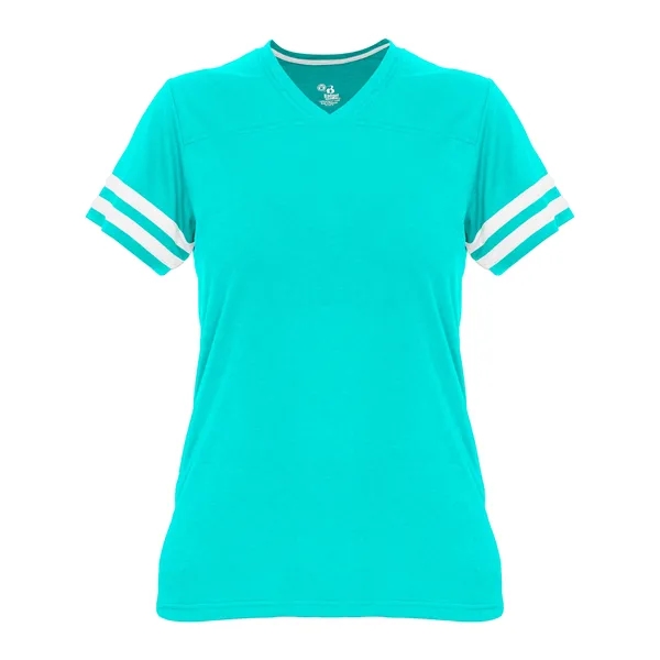 The Ladies' Tri-Blend Fan Tee is made from a performance fabric... from ASI 37461 Augusta Sportswear