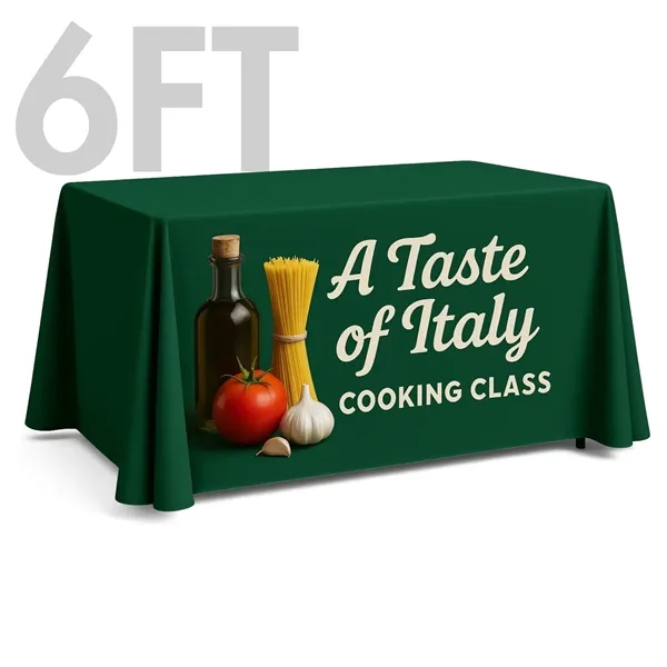 6' Table Throw, Full Color Front Panel Print, 100% Polyester Poplin,... from ASI 94105 Visual Textile Resource