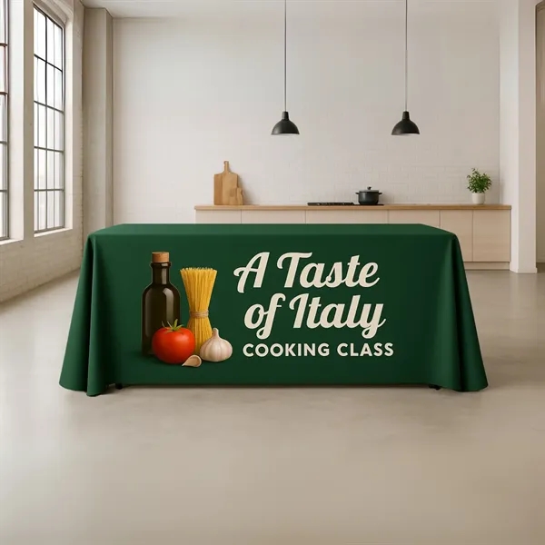 6' Table Throw, Full Color Front Panel Print, 100% Polyester Poplin,... from ASI 94105 Visual Textile Resource