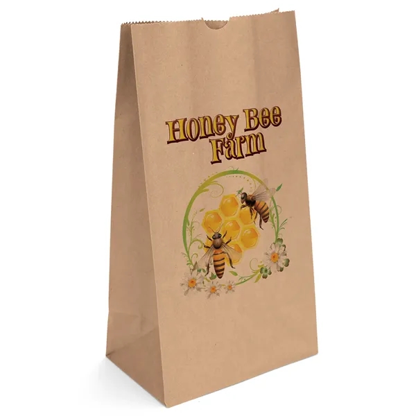 12# S.O.S. paper bag with serrated cut top and side gusset.... from ASI 37940 Bag Makers Inc