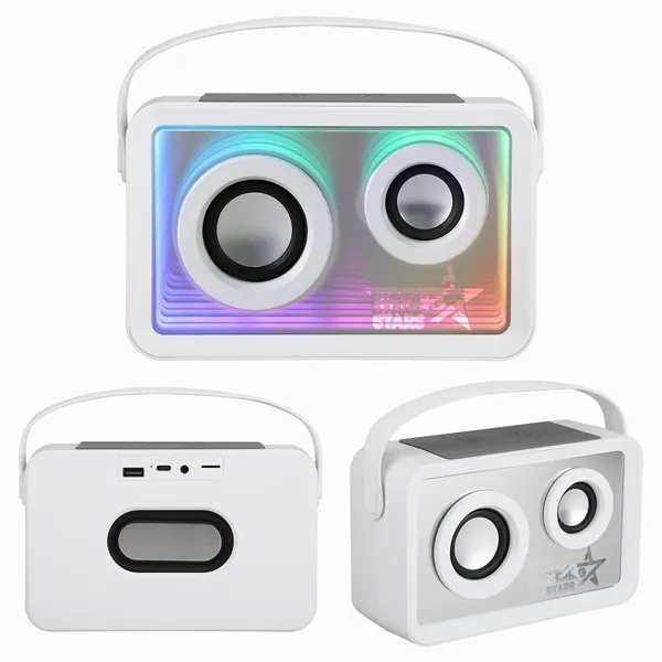 Wireless speaker with mesmerizing infinity mirror effect and RGB lighting delivers... from ASI 61966 HPG / OrigAudio HPG Gold