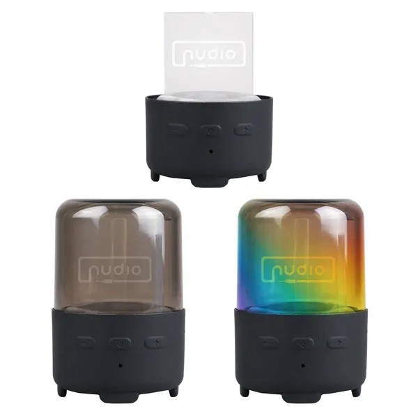 Compact wireless speaker with vibrant RGB lighting delivers surprisingly clear sound... from ASI 61966 HPG / OrigAudio HPG Gold