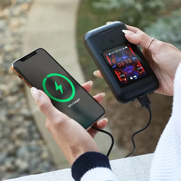 Two-in-one power bank and wireless earbuds with touchscreen control keep devices... from ASI 61966 HPG / OrigAudio HPG Gold