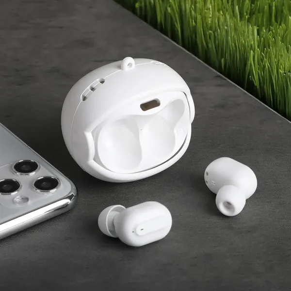 Wireless earbuds with a rotating case that spins to reveal three... from ASI 61966 HPG / OrigAudio HPG Gold