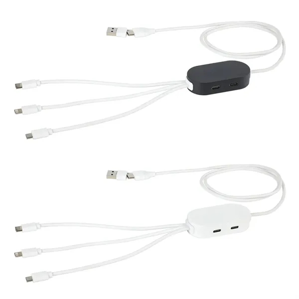 3-in-1 Charging Cable with 4-Port USB Hub and Recycled Casing... from ASI 36730 Ariel Premium Supply Inc