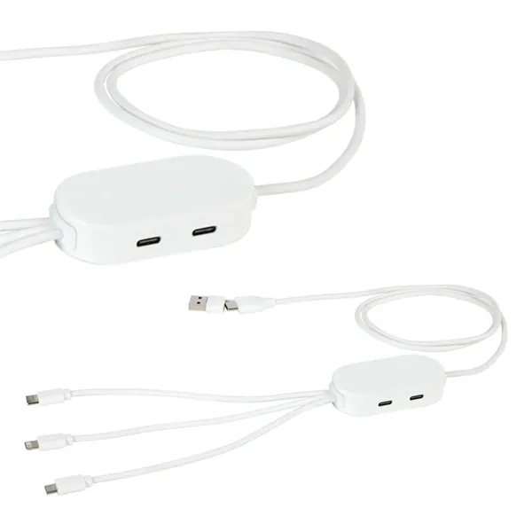 3-in-1 Charging Cable with 4-Port USB Hub and Recycled Casing... from ASI 36730 Ariel Premium Supply Inc
