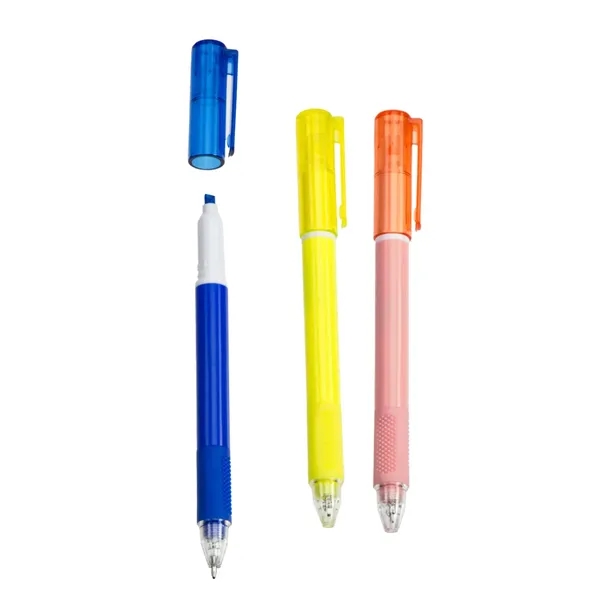 Combo Recycled Plastic Ball Pen & Highlighter... from ASI 36730 Ariel Premium Supply Inc