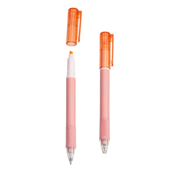 Combo Recycled Plastic Ball Pen & Highlighter... from ASI 36730 Ariel Premium Supply Inc