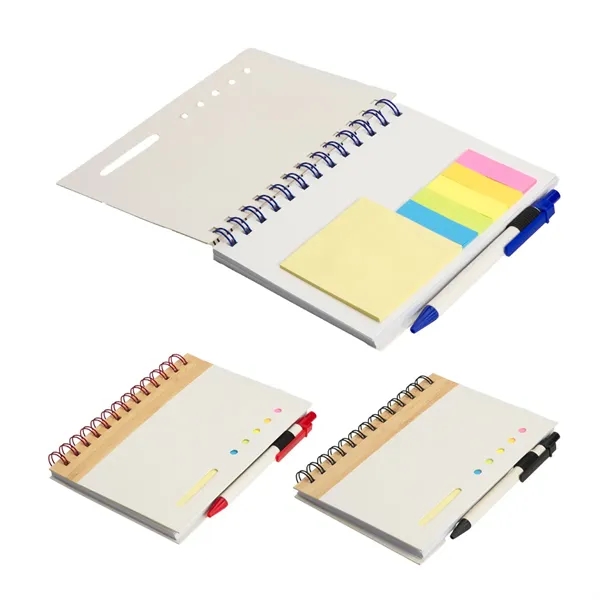 Spiral Notebook with Colorful Sticky Notes & Pen... from ASI 36730 Ariel Premium Supply Inc