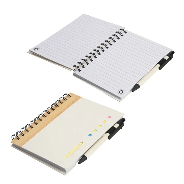 Spiral Notebook with Colorful Sticky Notes & Pen... from ASI 36730 Ariel Premium Supply Inc
