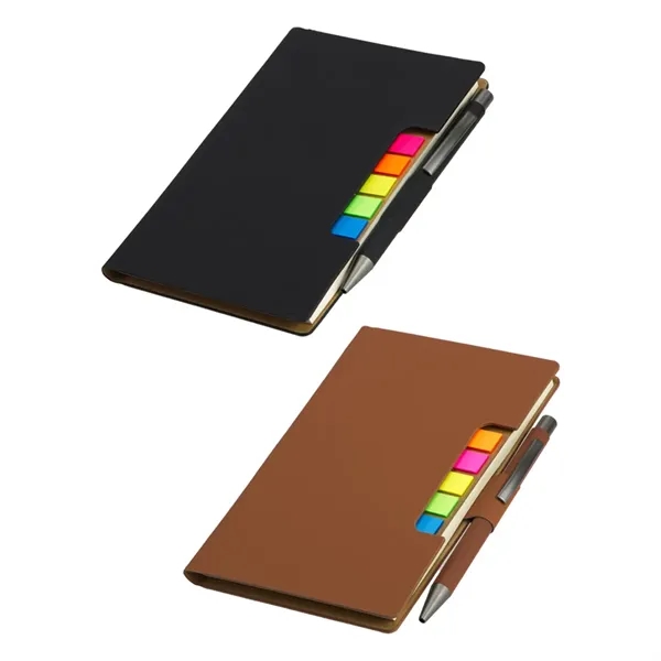 Hardcover Journal With Sticky Flags & Pen... from ASI 36730 Ariel Premium Supply Inc