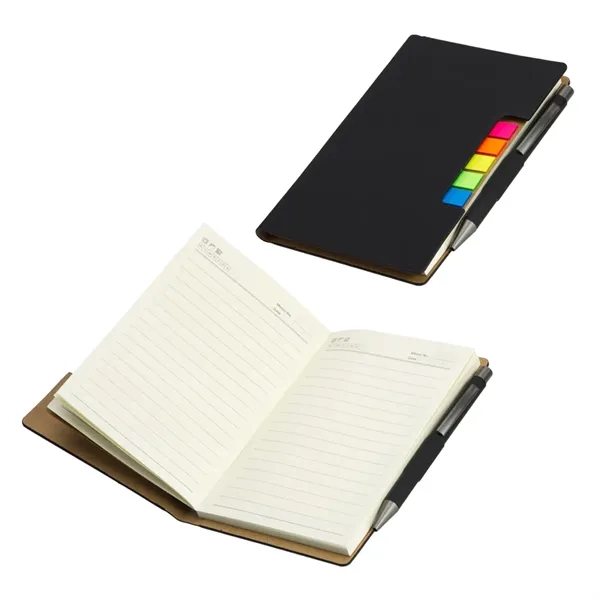 Hardcover Journal With Sticky Flags & Pen... from ASI 36730 Ariel Premium Supply Inc
